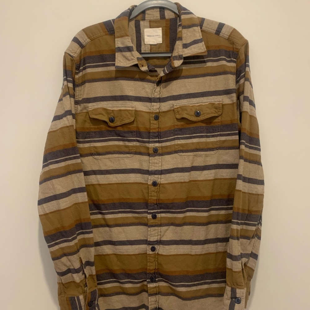 American Eagle Flannel Button Down Shirt